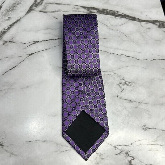 Karako Collection Men’s 100% Silk Hand Made Tie Purple - Picture 5 of 6